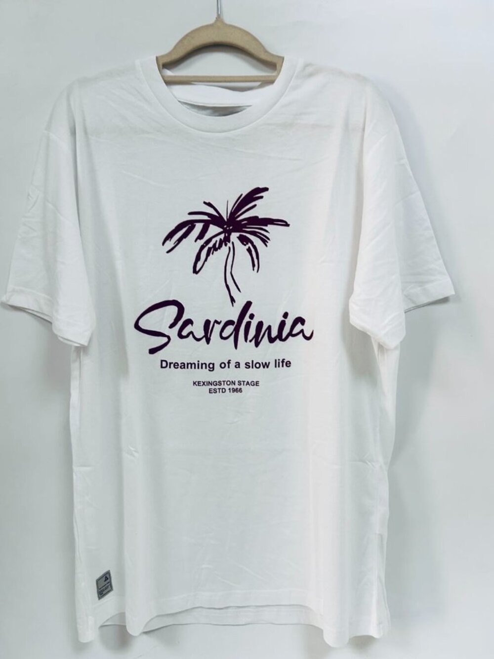 KEVINGSTON Cotton T-Shirt Summer Casual Top Coconut Tree Print